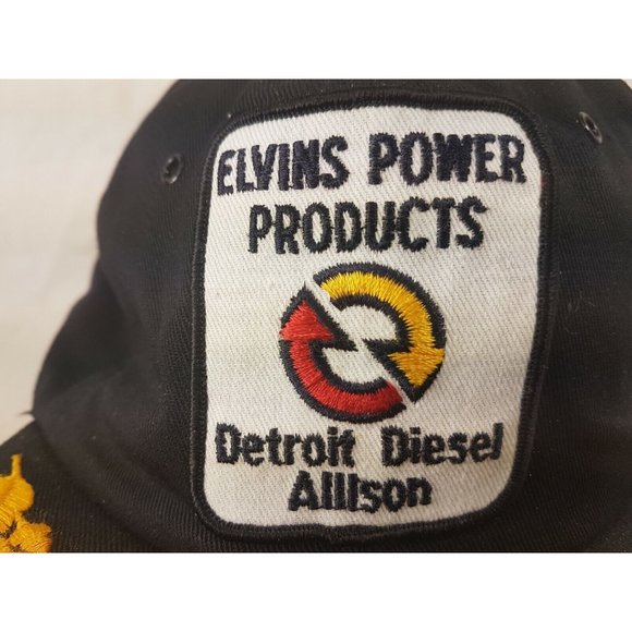 ELVINS POWER DETROIT DIESEL Cap Trucker Hat Snapback Baseball Vintage retro 80s - Picture 3 of 9